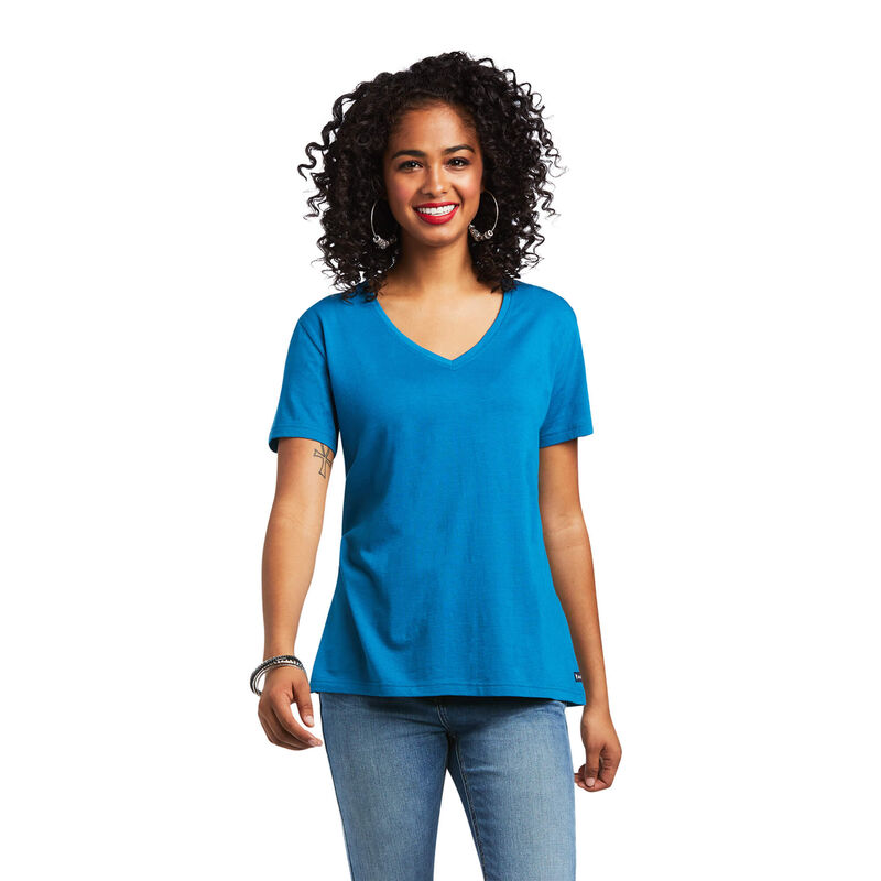 Ariat T-Shirts Damen - Element Blau ( MUPKX-2876 )